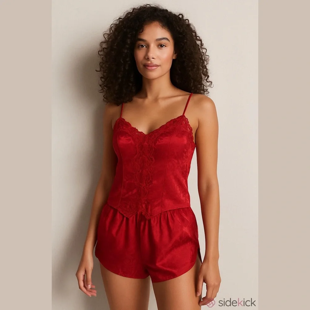 Vintage Gold Label Victoria’s Secret Cami 2 Piece Set with Lace, Sheer Sexy Love - Picture 15 of 15